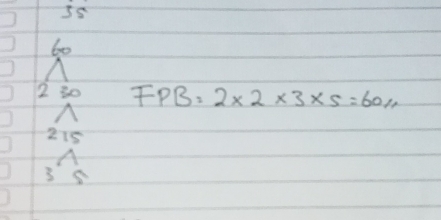 55
60
2 30 FPB=2* 2* 3* 5=60%
2 15
3