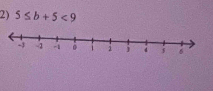 5≤ b+5<9</tex>