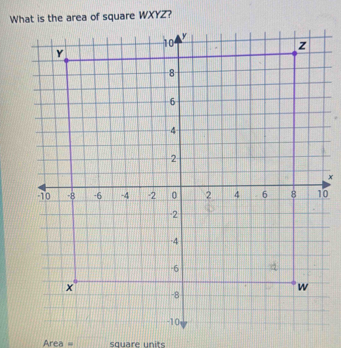 Area = t=□ square units