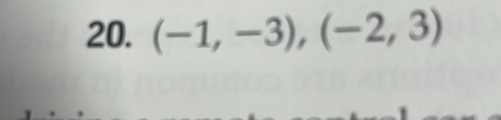 (-1,-3), (-2,3)