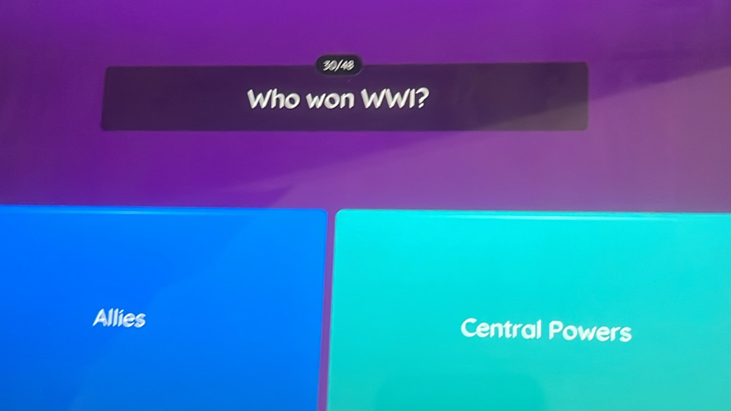 30/48
Who won WWI?
Allies Central Powers