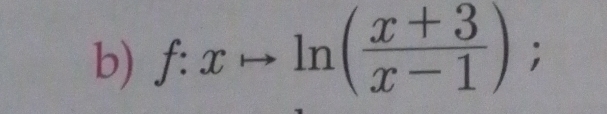 f:xto ln ( (x+3)/x-1 );