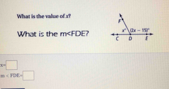 What is the value of x?
What is the m ?
x=□
m