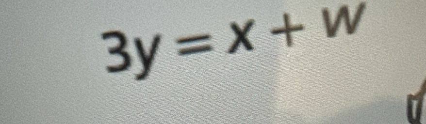 3y=x+w