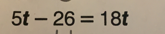 5t-26=18t