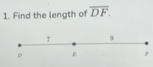 Find the length of overline DF.