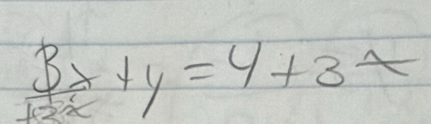  3x/13x +y=4+3x