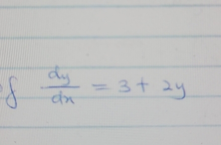  dy/dx =3+2y