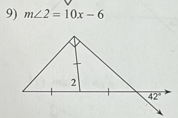 m∠ 2=10x-6