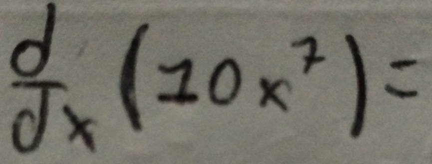  d/dx (10x^7)=