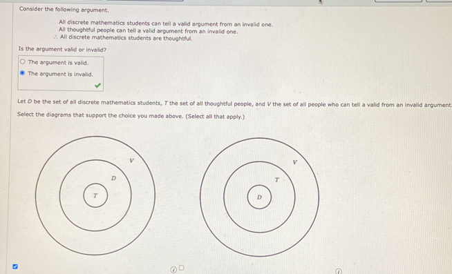 Solved: Consider the following argument. All discrete mathematics ...