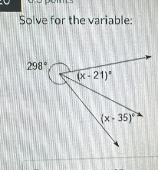 Solve for the variable: