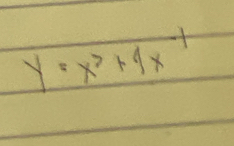 y=x^2+4x^(-1)