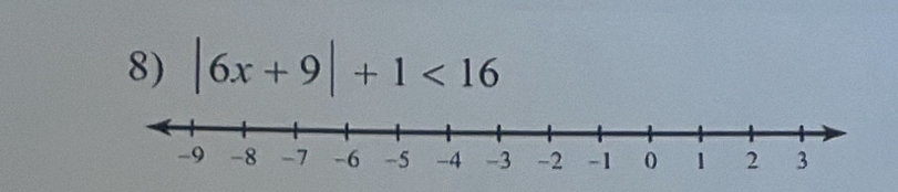 |6x+9|+1<16</tex>