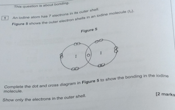 Solved: This question is about bonding. 1 An iodine atom has 7 ...