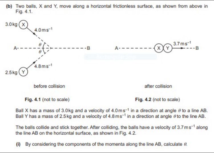 Solved: Two balls, X and Y, move along a horizontal frictionless ...