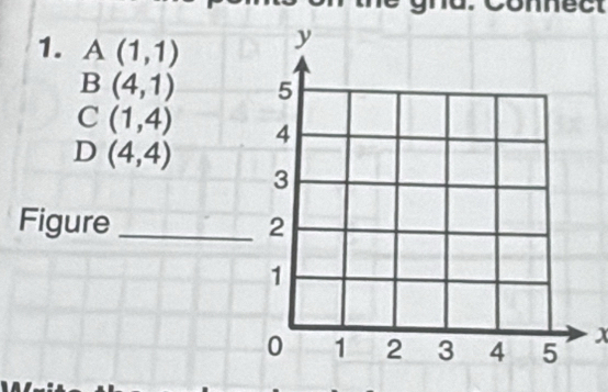 ect 
1. A(1,1)
B(4,1)
C(1,4)
D (4,4)
Figure _ 
x