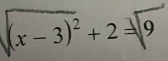 (x −3)² + 2 →9