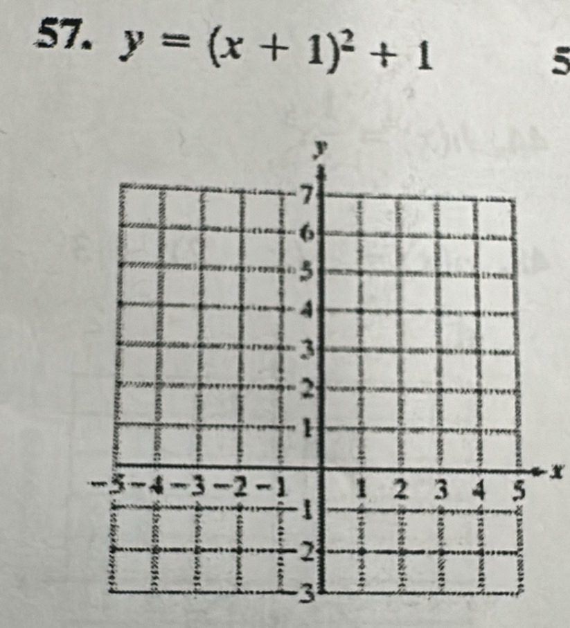 y=(x+1)^2+1
5
x