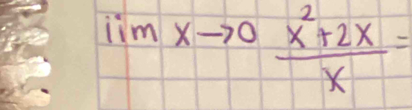 limxto 0 (x^2+2x)/x =