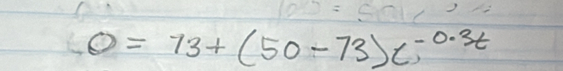 0=73+(50-73)t^(-0.3t)