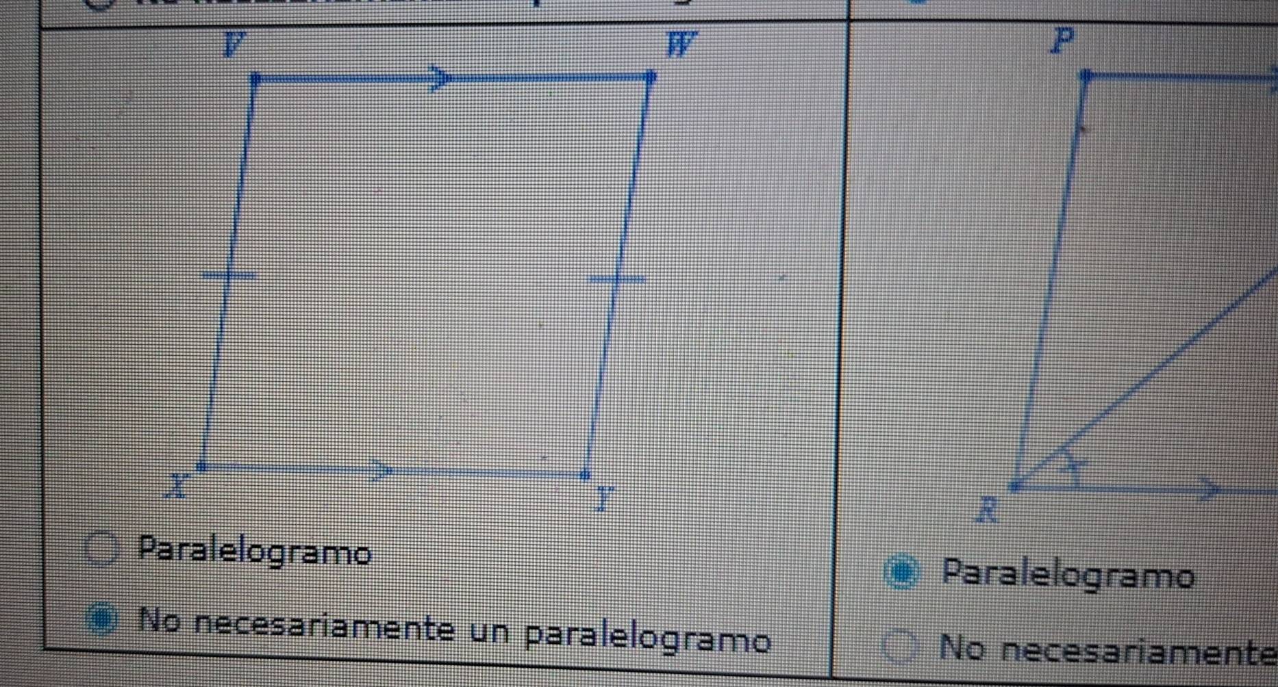 No necesariamente un paralelogramo No necesariamente