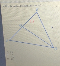 B. 5 3
C 10.6 D. 3.1