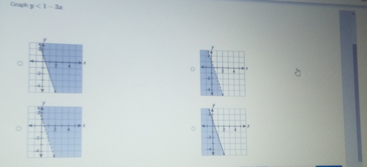 Graph y<1-3x</tex>