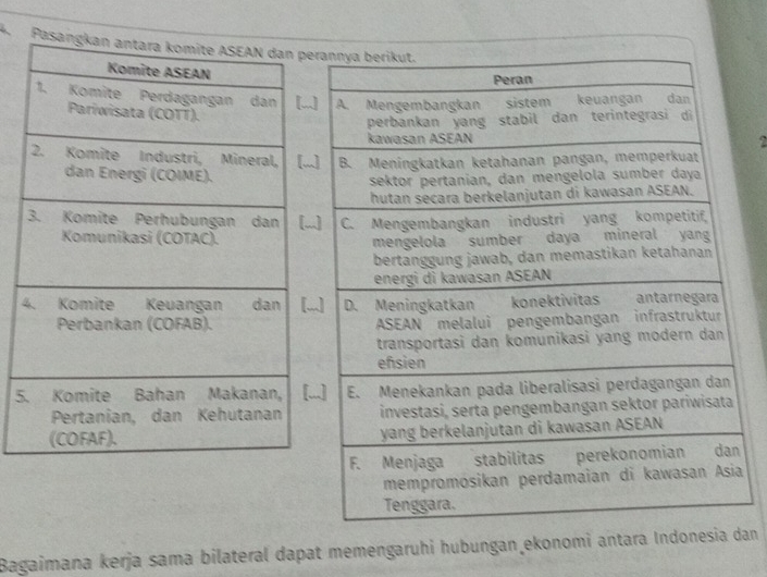 4Pa
4
5
Bagaimana kerja sama bilateral dapat memengaruhi hubungan ekonomi antara Indonesia an