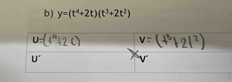 y=(t^4+2t)(t^3+2t^2)