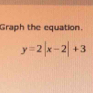 Graph the equation.
y=2|x-2|+3