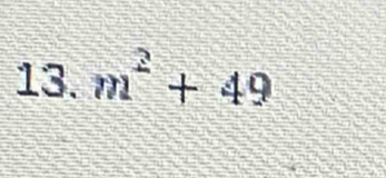 m^2+49