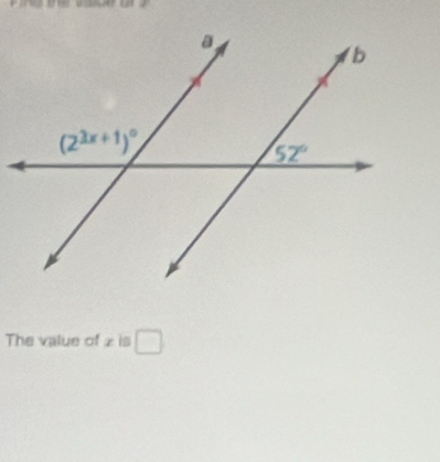 The value of x is □