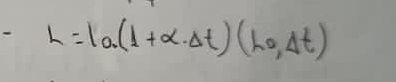 L=l_0(l+alpha · Delta t)(L_0,Delta t)