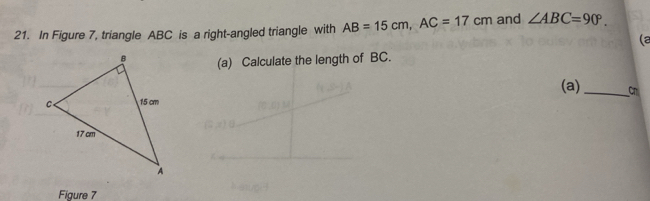 Solved: In Figure 7, triangle ABC is a right-angled triangle with AB ...
