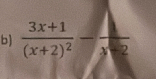 frac 3x+1(x+2)^2-frac x-2