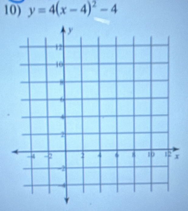 y=4(x-4)^2-4