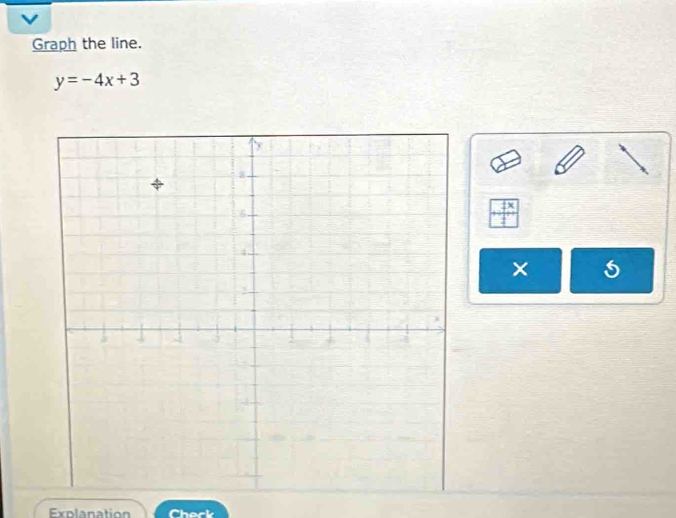 Graph the line.
y=-4x+3
× 
Explanation herk