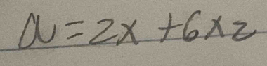 w=2x+6* 2