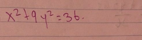 x^2+9y^2=36