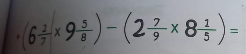 (6÷×9÷)-(2÷×8÷)=