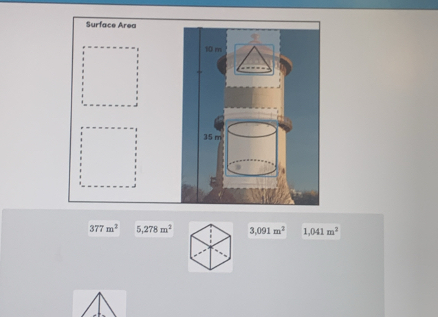 Surface Area
377m^2 5,278m^2
3,091m^2 1,041m^2