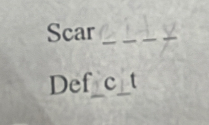 Scar_ 
_ 
Def c _