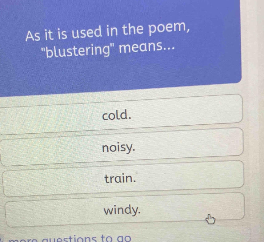 Solved: As it is used in the poem, 