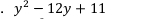 y^2-12y+11