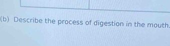 Describe the process of digestion in the mouth