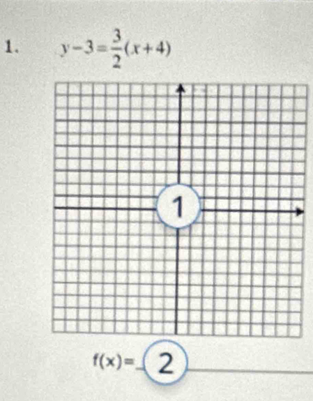 y-3= 3/2 (x+4)
f(x)=_ 