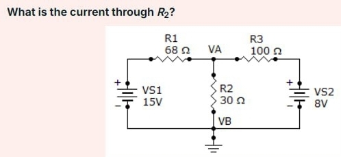 What is the current through R_2 ? 
=