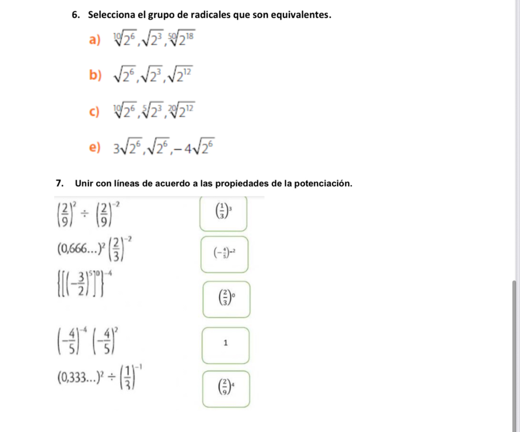 Resuelto:Selecciona el grupo de radicales que son equivalentes. a) sqrt ...