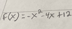 F(x)=-x^2-4x+12